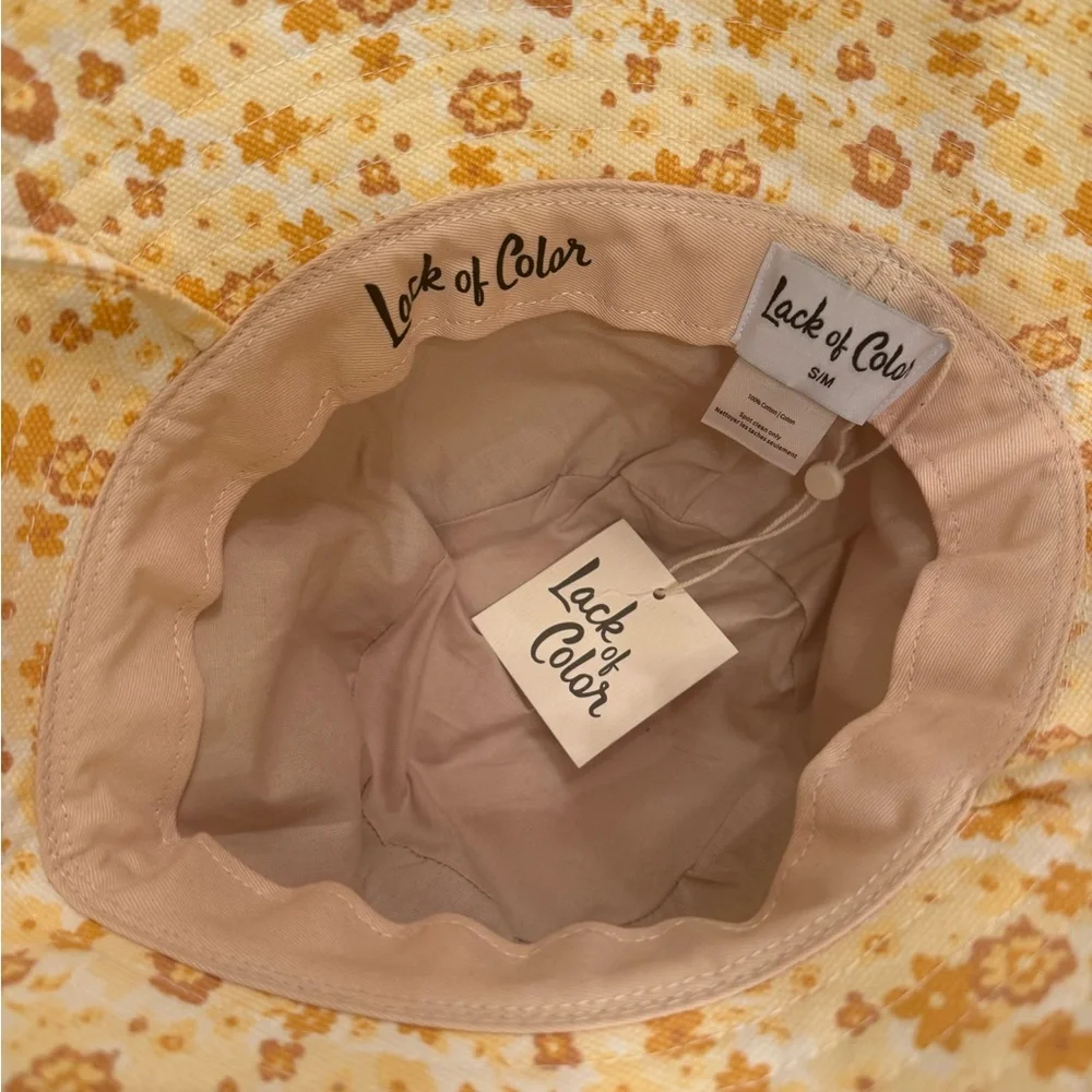 Lack Of Color Floral Bucket Hat Peach Bloom Festival Staples💯% Cotton Canvas NWT - Picture 12 of 16